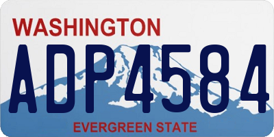 WA license plate ADP4584