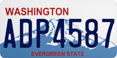 WA license plate ADP4587