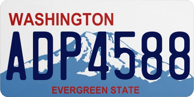 WA license plate ADP4588