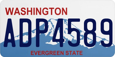 WA license plate ADP4589