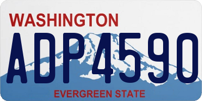WA license plate ADP4590