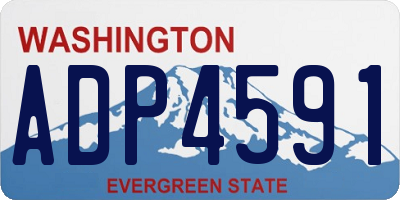 WA license plate ADP4591