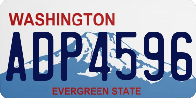 WA license plate ADP4596