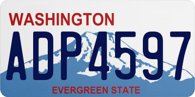 WA license plate ADP4597