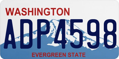WA license plate ADP4598