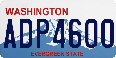 WA license plate ADP4600