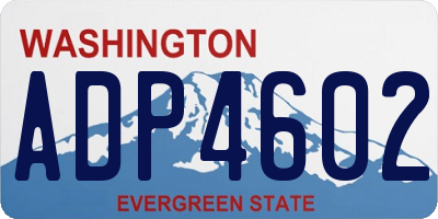WA license plate ADP4602