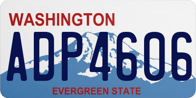 WA license plate ADP4606