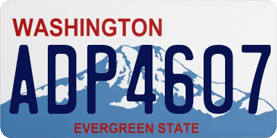 WA license plate ADP4607