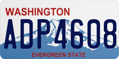 WA license plate ADP4608