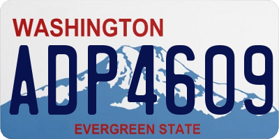 WA license plate ADP4609