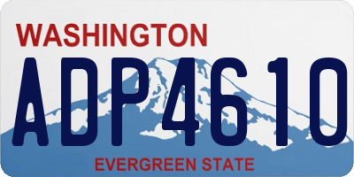 WA license plate ADP4610