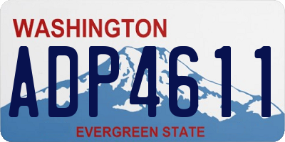 WA license plate ADP4611