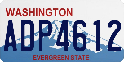 WA license plate ADP4612