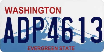 WA license plate ADP4613