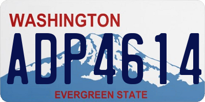 WA license plate ADP4614
