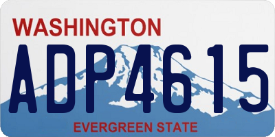 WA license plate ADP4615