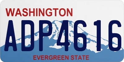 WA license plate ADP4616