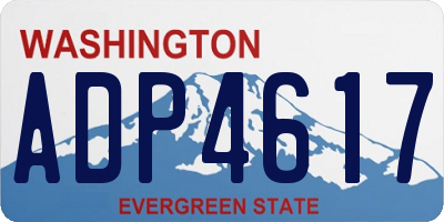 WA license plate ADP4617