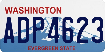 WA license plate ADP4623