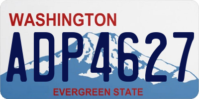 WA license plate ADP4627