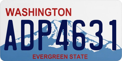 WA license plate ADP4631