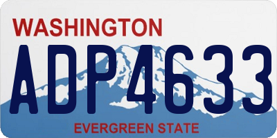 WA license plate ADP4633