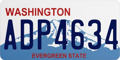 WA license plate ADP4634