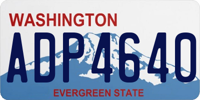 WA license plate ADP4640