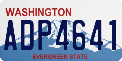WA license plate ADP4641