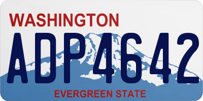 WA license plate ADP4642