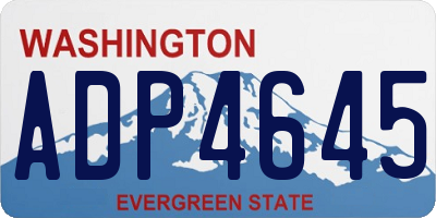 WA license plate ADP4645