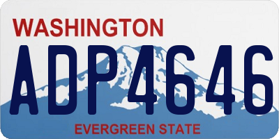 WA license plate ADP4646