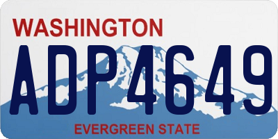 WA license plate ADP4649