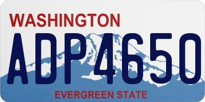 WA license plate ADP4650