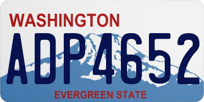 WA license plate ADP4652