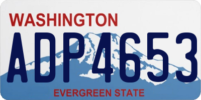 WA license plate ADP4653
