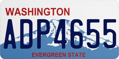 WA license plate ADP4655