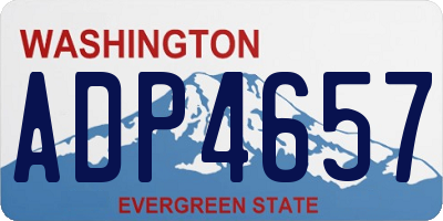 WA license plate ADP4657