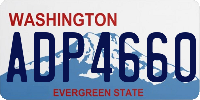 WA license plate ADP4660