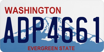 WA license plate ADP4661