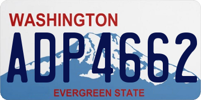 WA license plate ADP4662