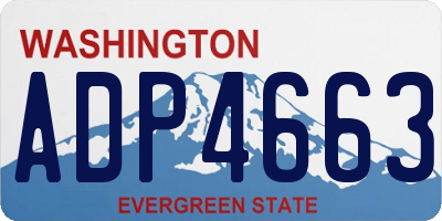 WA license plate ADP4663