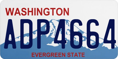 WA license plate ADP4664
