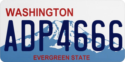 WA license plate ADP4666