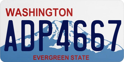 WA license plate ADP4667