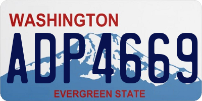 WA license plate ADP4669