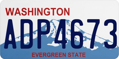 WA license plate ADP4673
