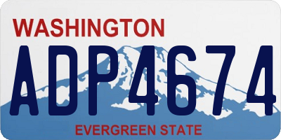 WA license plate ADP4674