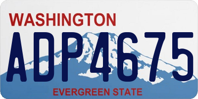 WA license plate ADP4675